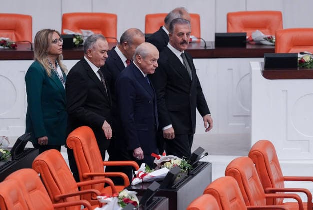 5th Legislative Year of the 28th Term at the Grand National Assembly of Turkiye ANKARA, TURKIYE - OCTOBER 1: Leader of the Nationalist Movement Party (MHP) Devlet Bahceli attends opening of the 5th Legislative Year of the 28th Term at the Grand National Assembly of Turkiye (TBMM) in Ankara, Turkiye on October 1, 2026. Ercin Erturk Anadolu Ankara Turkey. Editorial use only. Please get in touch for any other usage. Copyright: x2026xAnadoluxErcinxErturkx