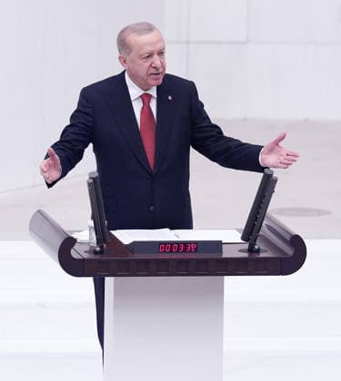 5th Legislative Year of the 28th Term at the Grand National Assembly of Turkiye ANKARA, TURKIYE - OCTOBER 1: Turkish President Recep Tayyip Erdogan attends the opening session of the 5th Legislative Year of the 28th Term at the Grand National Assembly of Turkiye (TBMM) in Ankara, Turkiye on October 01, 2026. Ercin Erturk Anadolu Ankara Turkey. Editorial use only. Please get in touch for any other usage. Copyright: x2026xAnadoluxErcinxErturkx