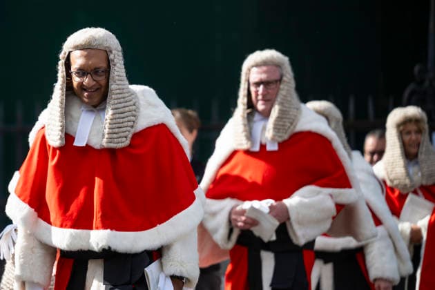 October 1, 2026, London, London, UK: LONDON, UK. Members of the legal profession mark the start of the legal year with a religious service in Westminster Abbey followed by a reception at the Westminster Abbey, hosted by the Lord Chancellor. The custom dates back to the Middle Ages when the High Court was held in Westminster Hall and judges would walk over to Westminster Abbey for the service. London UK - ZUMAl94_ 20261001_zaf_l94_012 Copyright: xStephenxChungx