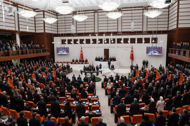 Opening Event of the 5th Legislative Year of the 28th Term of the Grand National Assembly of Turkiye ANKARA, TURKIYE - OCTOBER 1: General view of the opening session of the 5th Legislative Year of the 28th Term, convened under the leadership of Speaker Numan Kurtulmus at the Grand National Assembly of Turkiye (GNAT) in Ankara, Turkiye on October 1, 2026. Ahmet Serdar Eser Anadolu Ankara Turkey. Editorial use only. Please get in touch for any other usage.  Copyright: x2026xAnadoluxAhmetxSerdarxEserx