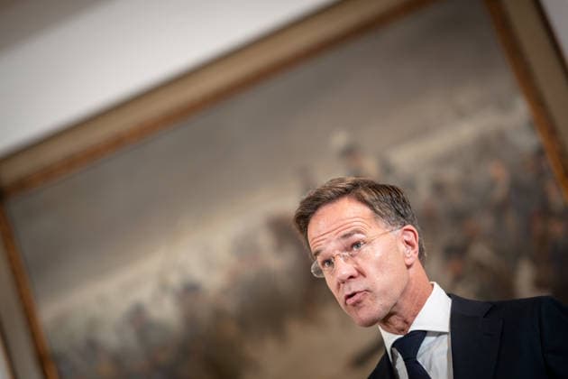 Mark Rutte, NATO Secretary General, during the closing remarks at the meeting between the German Chancellor, the Prime Minister of the Netherlands, and the NATO Secretary General at the 1st German-Dutch Corps in Münster, Münster, North Rhine-Westphalia, Germany; German-Dutch Corps