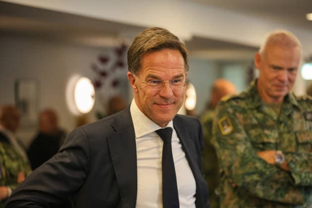 Meeting between the German Chancellor, the Prime Minister of the Netherlands, and the NATO Secretary General at the 1st German-Dutch Corps 20261001rw758 Mark Rutte, NATO Secretary General Münster, North Rhine-Westphalia, DEU, Germany, October 1, 2026, Münster, North Rhine-Westphalia, Germany Copyright: xRUEDIGERxWÖLKx