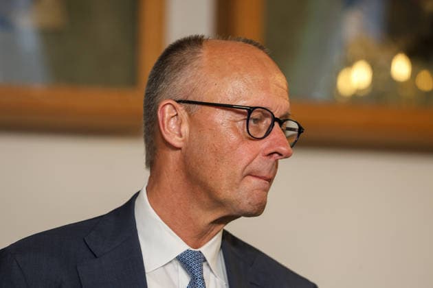 Meeting between the German Chancellor, the Prime Minister of the Netherlands, and the NATO Secretary General at the 1st German-Dutch Corps 20261001rw830 Friedrich Merz (CDU), German Chancellor, Münster, North Rhine-Westphalia, DEU, Germany, October 1, 2026, Münster, North Rhine-Westphalia, Germany Copyright: xRUEDIGERxWÖLKx