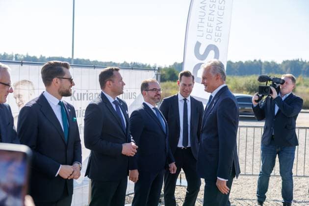 Ceremony marking the start of construction of the Leopard 2A8 tank assembly and repair plant, October 1, 2026, Kaunas, Kaunas, Lithuania  Copyright: xErikasxOvcarenkox