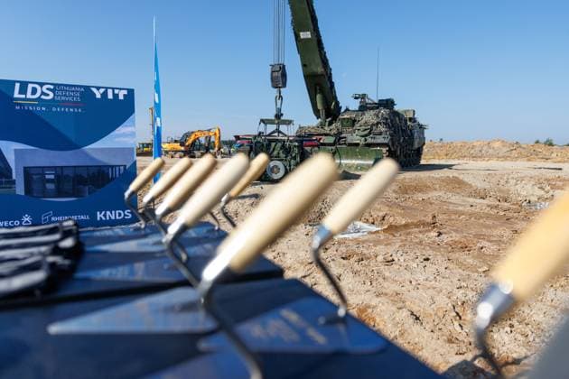 Ceremony marking the start of construction of the Leopard 2A8 tank assembly and repair plant, October 1, 2026, Kaunas, Kaunas, Lithuania  Copyright: xErikasxOvcarenkox