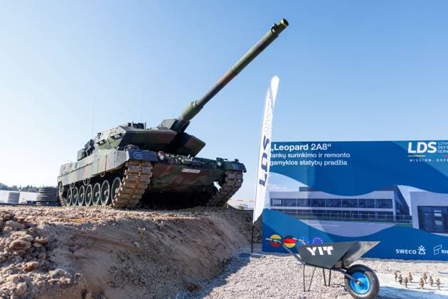 Ceremony marking the start of construction of the Leopard 2A8 tank assembly and repair plant, October 1, 2026, Kaunas, Kaunas, Lithuania  Copyright: xErikasxOvcarenkox