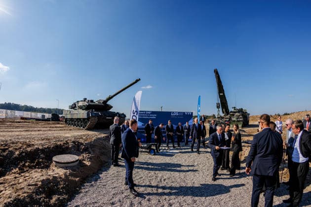 Ceremony to mark the start of construction of the Leopard 2A8 tank assembly and repair plant, October 1, 2026, Kaunas, Kaunas, Lithuania  Copyright: xErikasxOvcarenkox