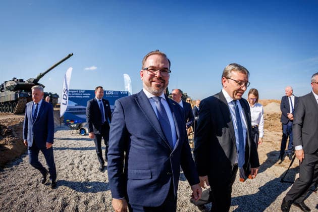 Ceremony marking the start of construction of the Leopard 2A8 tank assembly and repair plant, October 1, 2026, Kaunas, Kaunas, Lithuania  Copyright: xErikasxOvcarenkox