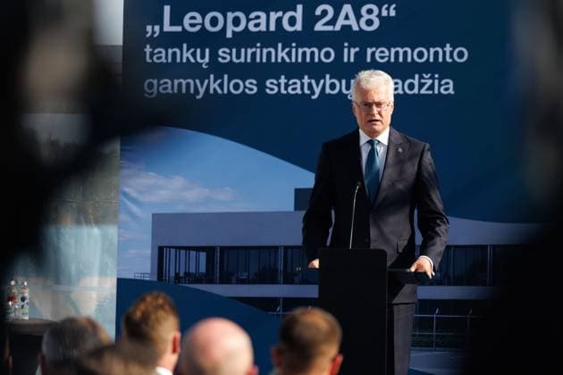 Ceremony marking the start of construction of the Leopard 2A8 tank assembly and repair plant, October 1, 2026, Kaunas, Kaunas, Lithuania  Copyright: xErikasxOvcarenkox