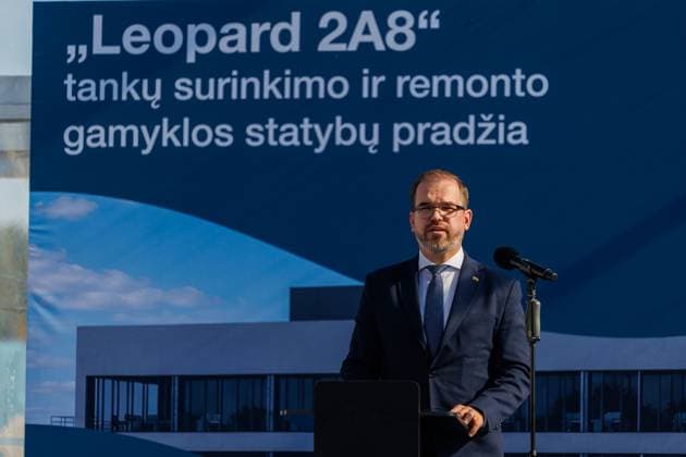 Ceremony marking the start of construction of the Leopard 2A8 tank assembly and repair plant, October 1, 2026, Kaunas, Kaunas, Lithuania  Copyright: xErikasxOvcarenkox