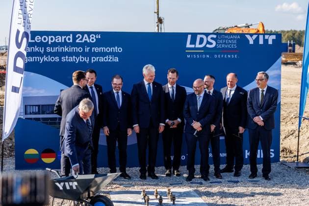 Ceremony marking the start of construction of the Leopard 2A8 tank assembly and repair plant, October 1, 2026, Kaunas, Kaunas, Lithuania  Copyright: xErikasxOvcarenkox
