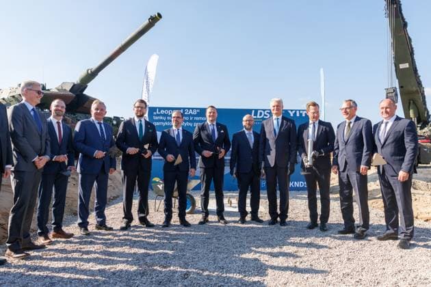 Ceremony marking the start of construction of the Leopard 2A8 tank assembly and repair plant, October 1, 2026, Kaunas, Kaunas, Lithuania  Copyright: xErikasxOvcarenkox