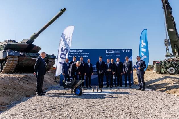 Ceremony marking the start of construction of the Leopard 2A8 tank assembly and repair plant, October 1, 2026, Kaunas, Kaunas, Lithuania  Copyright: xErikasxOvcarenkox