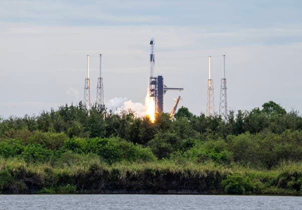 NASA s Crew-13 Mission Space X Falcon 9 launches from Launch Complex LC-40 at Cape Canaveral, Florida to the International Space Station on Thursday, October 1, 2026. Aboard the Dragon Spacecraft are Astronaut Jessica Watkins, commander, Astronaut Luke Delaney,pilot, and Mission Specialists Joshua Kutryk of the Canadian Space Agency and Sergey Teteryatnikov of Roscosmos KSC2026100152 PATxBENIC