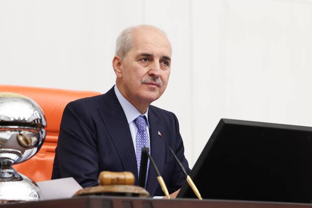 Opening Event of the 5th Legislative Year of the 28th Term of the Grand National Assembly of Turkiye ANKARA, TURKIYE - OCTOBER 1: (----EDITORIAL USE ONLY - MANDATORY CREDIT - TURKISH GRAND NATIONAL ASSEMBLY HANDOUT - NO MARKETING NO ADVERTISING CAMPAIGNS - DISTRIBUTED AS A SERVICE TO CLIENTS----) Turkish Parliament Speaker Numan Kurtulmus delivers a speech as the General Assembly of the Turkish Grand National Assembly (TGNA) convenes for the opening of the 5th Legislative Year of the 28th Term in Ankara, Turkiye, on October 1, 2026. Turkish Grand National Assembly Handout Anadolu Ankara Turkey. Editorial use only. Please get in touch for any other usage. Copyright: x2026xAnadoluxTurkishxGrandxNationalxAssemblyx xHandoutx