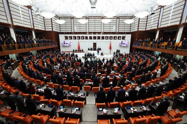 Opening Event of the 5th Legislative Year of the 28th Term of the Grand National Assembly of Turkiye ANKARA, TURKIYE - OCTOBER 1: (----EDITORIAL USE ONLY - MANDATORY CREDIT - TURKISH GRAND NATIONAL ASSEMBLY HANDOUT - NO MARKETING NO ADVERTISING CAMPAIGNS - DISTRIBUTED AS A SERVICE TO CLIENTS----) Turkish Parliament Speaker Numan Kurtulmus delivers a speech as the General Assembly of the Turkish Grand National Assembly (TGNA) convenes for the opening of the 5th Legislative Year of the 28th Term in Ankara, Turkiye, on October 1, 2026. Turkish Grand National Assembly Handout Anadolu Ankara Turkey. Editorial use only. Please get in touch for any other usage. Copyright: x2026xAnadoluxTurkishxGrandxNationalxAssemblyx xHandoutx