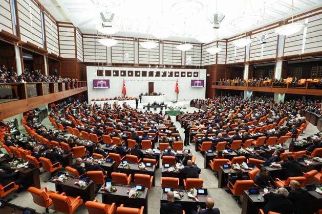 Opening Event of the 5th Legislative Year of the 28th Term of the Grand National Assembly of Turkiye ANKARA, TURKIYE - OCTOBER 1: (----EDITORIAL USE ONLY - MANDATORY CREDIT - TURKISH GRAND NATIONAL ASSEMBLY HANDOUT - NO MARKETING NO ADVERTISING CAMPAIGNS - DISTRIBUTED AS A SERVICE TO CLIENTS----) Turkish Parliament Speaker Numan Kurtulmus delivers a speech as the General Assembly of the Turkish Grand National Assembly (TGNA) convenes for the opening of the 5th Legislative Year of the 28th Term in Ankara, Turkiye, on October 1, 2026. Turkish Grand National Assembly Handout Anadolu Ankara Turkey. Editorial use only. Please get in touch for any other usage. Copyright: x2026xAnadoluxTurkishxGrandxNationalxAssemblyx xHandoutx