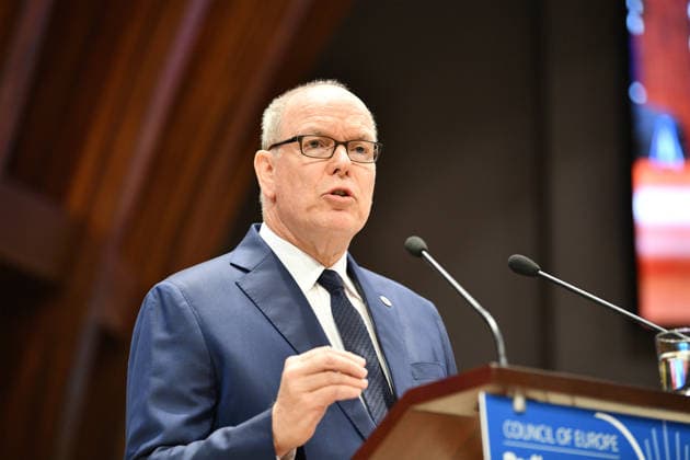 Prince Albert II of Monaco addresses Parliamentary Assembly of Council of Europe STRASBOURG, FRANCE - OCTOBER 01: Prince Albert II of Monaco addresses the Parliamentary Assembly of the Council of Europe (PACE) in Strasbourg, France on October 1, 2026. Ahmet Sel Anadolu Strasbourg France. Editorial use only. Please get in touch for any other usage.  Copyright: x2026xAnadoluxAhmetxSelx