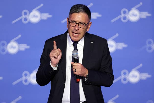 IPA89184576 - Rome, Italy October 1, 2026 CNA President Dario Costantini during his speech. Celebrations marking the 80th anniversary of the CNA are taking place at the Auditorium Antonianum. Prime Minister Giorgia Meloni is expected to attend the event at 5:00 p.m. for a gathering dedicated to the world of Italian crafts and small and medium-sized enterprises. Copyright: xmarcoxiacobuccix xmarcoxiacobuccix IPA89184576