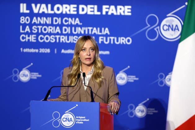 IPA89184623 - Rome, Italy October 1, 2026 Celebrations for the 80th anniversary of the CNA will take place at the Auditorium Antonianum. Prime Minister Giorgia Meloni is scheduled to attend the event at 5:00 p.m. for a gathering dedicated to the world of Italian crafts and small and medium-sized enterprises. Copyright: xmarcoxiacobuccix xmarcoxiacobuccix IPA89184623