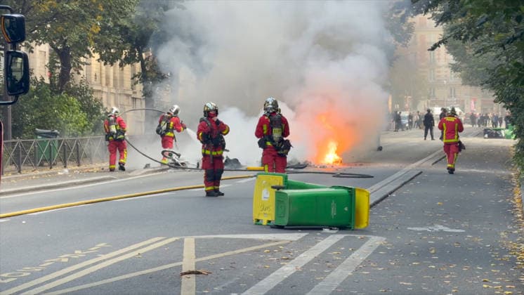 Student Protest - Paris Videograbs - Students are taking part in a blockade outside the Voltaire High School in Paris’s 11th arrondissement on October 1, 2026. As part of a wave of protests that began last week in the Paris region and has spread across the country, high school students have blocked access to their schools to protest overcrowded classrooms, a shortage of teachers, and overly demanding school schedules. Photo by CLPRESS ABACAPRESS.COM Paris France  Copyright: xCLPRESS ABACAx