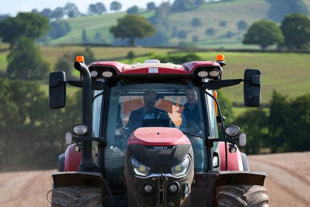 Britain s Prince William on a visit examining the role of regenerative farming in climate resilience, in Hereford Britain s Prince William drives a farming vehicle with Harry Davies, the incoming tenant of the Duchy of Cornwall s first regenerative Farm Business Tenancy, during a visit to examine the role of regenerative farming in climate resilience in Hereford, Britain, October 1, 2026., Credit:Mathieu Willcocks PA ROTA - B68 Avalon UNITED KINGDOM, Hereford  Copyright: xMathieuxWillcocksx xPAxROTAx-xB68x xAvalonx 1139840943