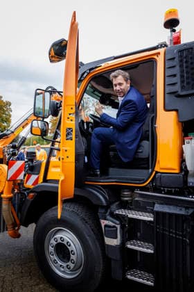 Lars Klingbeil, Federal Minister of Finance, photographed during his Future Tour through Lower Saxony. Here, he is visiting the Gronau Road Maintenance Depot. Photo taken on behalf of the Federal Ministry of Finance in Hildesheim, Germany. Copyright: xThomasxKoehlerx