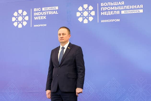 BELARUS, MINSK - OCTOBER 1, 2026: Belarus Prime Minister Alexander Turchin is pictured during the INNOPROM Belarus 2026 International Industrial Exhibition at BELEXPO Minsk Belarus - ZUMAt113 20261001_zaa_t113_375 Copyright: xAlexanderxRyuminx