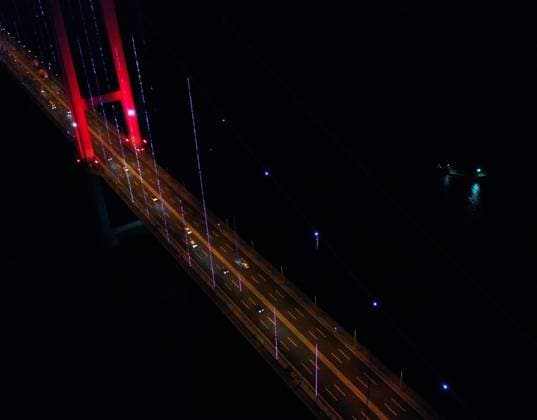 Osmangazi Bridge illuminated in pink for Breast Cancer Awareness Month in Kocaeli KOCAELI, TURKIYE - OCTOBER 1: The Osmangazi Bridge, connecting Kocaeli and Yalova across the Gulf of Izmit, is illuminated in pink lights to mark Breast Cancer Awareness Month, observed annually from October 1 to 31 to raise awareness for early diagnosis, in Kocaeli, Turkiye on October 1, 2026. Ibrahim Aktas Anadolu Kocaeli Turkey. Editorial use only. Please get in touch for any other usage.  Copyright: x2026xAnadoluxIbrahimxAktasx