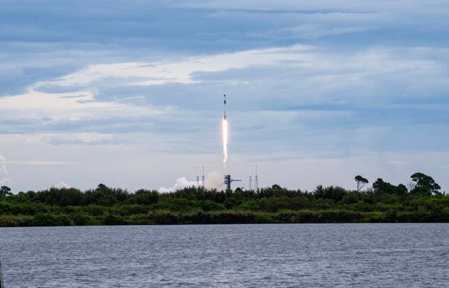 NASA s Crew-13 Mission Space X Falcon 9 launches from Launch Complex LC-40 at Cape Canaveral, Florida to the International Space Station on Thursday, October 1, 2026. Aboard the Dragon Spacecraft are Astronaut Jessica Watkins, commander, Astronaut Luke Delaney,pilot, and Mission Specialists Joshua Kutryk of the Canadian Space Agency and Sergey Teteryatnikov of Roscosmos KSC2026100174 PATxBENIC