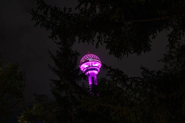 Ankara s Atakule Tower illuminated in purple for Breast Cancer Awareness Month ANKARA, TURKIYE - OCTOBER 1: Ankara s landmark Atakule Tower is illuminated in purple lights to raise awareness for Breast Cancer Awareness Month, organized annually from October 1 to 31 led by the Turkish General Directorate of Public Health, in Ankara, Turkiye on October 1, 2026. Akin Celiktas Anadolu Ankara Turkey. Editorial use only. Please get in touch for any other usage. Copyright: x2026xAnadoluxAkinxCeliktasx