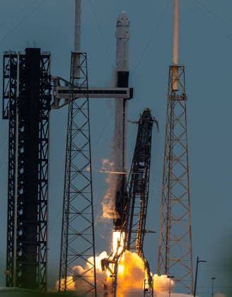 NASA s Crew-13 Mission Space X Falcon 9 launches from Launch Complex LC-40 at Cape Canaveral, Florida to the International Space Station on Thursday, October 1, 2026. Aboard the Dragon Spacecraft are Astronaut Jessica Watkins, commander, Astronaut Luke Delaney,pilot, and Mission Specialists Joshua Kutryk of the Canadian Space Agency and Sergey Teteryatnikov of Roscosmos KSC2026100182 KATExBENIC
