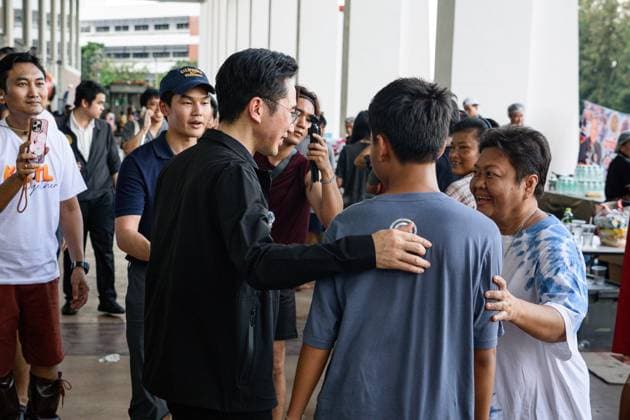 October 1, 2026, Bangkok, Thailand: BANGKOK, THAILAND, OCTOBER 1, 2026: Thai Deputy Prime Minister and Minister of Higher Education, Science, Research and Innovation, Yodchanan Wongsawat visits a flood evacuation site at King MongkutÃ¢â‚¬â ¢s Institute of Technology Ladkrabang (KMITL) in Bangkok, Thailand, as severe flooding continues to affect communities in Lat Krabang and surrounding areas. Bangkok Thailand - ZUMAq101 20261001_zna_q101_183 Copyright: xWatsawatxKoktabtimx