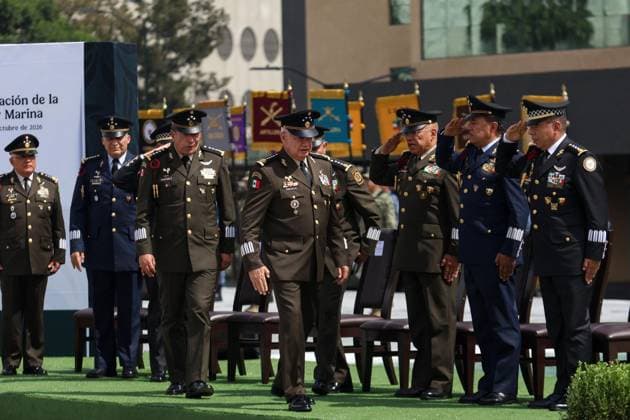 October 1, 2026: TO-45307- Ciudad de M& xe9;xico. 2026-10 -1. Ricardo Trevilla Trejo, Secretary of National Defense during the 205th anniversary of the creation of the Ministry of War and Navy in the Plaza de la Lealtad of the Ministry of National Defense of Mexico City. Alejandro God& xcd;nez Clasos.com.mx - ZUMAcs4_ 20261001_faa_cs4_195 Copyright: xAlejandroxGod& Xed;Nezx