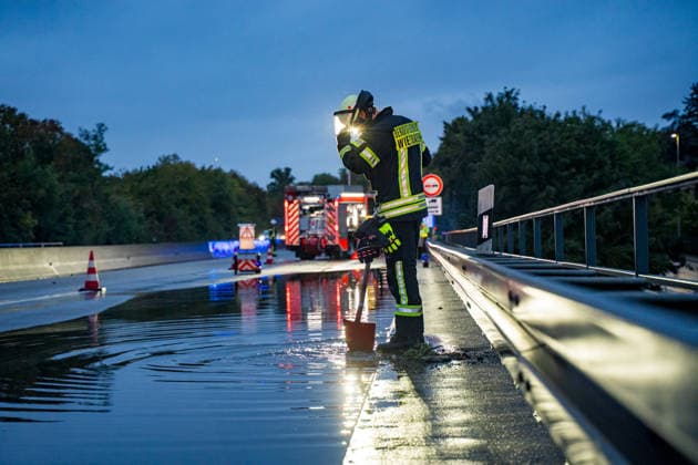 Traffic Accident on a Flooded Roadway; One Person Rescued from Ve