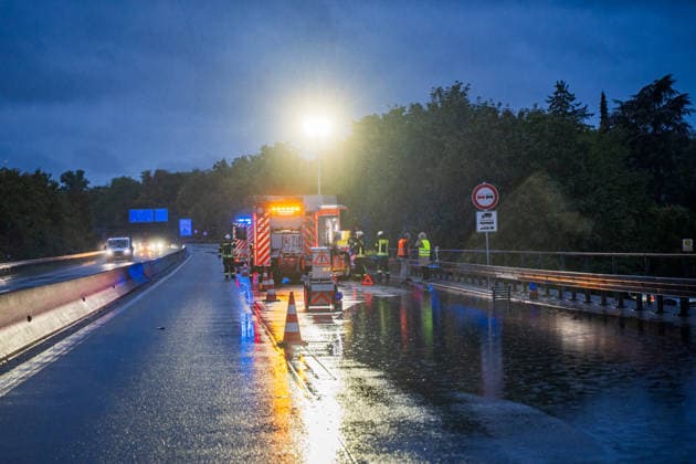 Traffic Accident on a Flooded Roadway; One Person Rescued from Ve