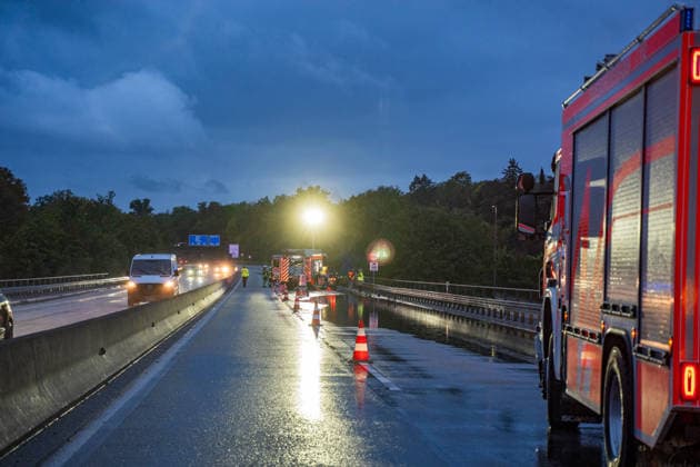 Traffic Accident on a Flooded Roadway; One Person Rescued from Ve