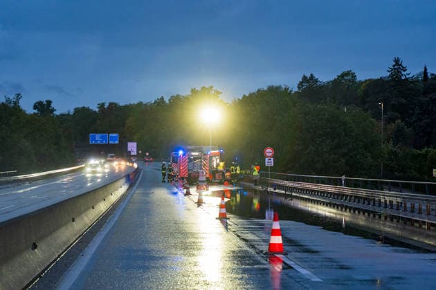 Traffic Accident on a Flooded Roadway; One Person Rescued from Ve
