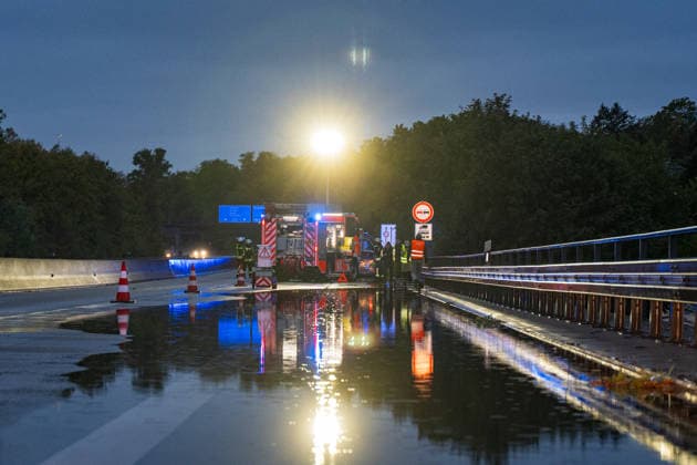 Traffic Accident on a Flooded Roadway; One Person Rescued from Ve
