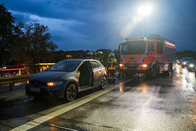 Traffic Accident on a Flooded Roadway; One Person Rescued from Ve