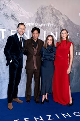 Tenzing film premiere, London, UK, on 1st October 2026 Tom Hiddleston, Genden Phuntsok, Jennifer Peedom and Caitriona Balfe at Tenzing film premiere, London, UK, on 1st October 2026, Credit:James Shaw Avalon UNITED KINGDOM, LONDON, London Copyright: xJamesxShawx xAvalonx 1139895370