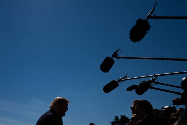 DC: Trump Departure en route Denton, Texas United States President Donald J Trump speaks to members of the media on the South Lawn of the White House, before boarding Marine One in Washington, DC, USA on Thursday, October 1, 2026. President Trump and Vice President Vance are expected to be on the campaign trail almost every day in October, as surveys show Republicans rapidly losing ground amid voter anger over the economy and the war in Iran. Credit: CNP AdMedia EDITORIAL USE ONLY  Copyright: xx AdMediax admphotosthree018800