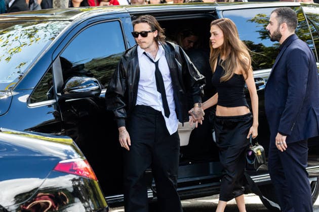 PFW - Balenciaga - Arrivals NB Brooklyn Peltz Beckham, Nicola Peltz Beckham arrived at the Balenciaga Womenswear Spring Summer 2027 show as part of Paris Fashion Week on October 01, 2026 in Paris, France. Photo by Nasser Berzane ABACAPRESS.COM Paris France  Copyright: xBerzanexNasser ABACAx