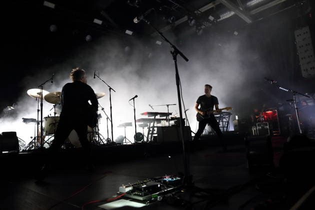 Nick Harmer and Ben Gibbard (from left), from the band Death Cab for Cutie, at a concert at the Columbiahalle in Berlin, October 1, 2026 Death Cab for Cutie Concert Berlin