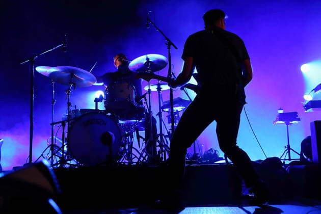 Jason McGerr and Ben Gibbard (from left) of the band Death Cab for Cutie at a concert at the Columbiahalle in Berlin, October 1, 2026 Death Cab for Cutie Concert Berlin