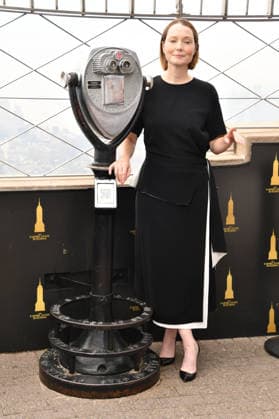 NEW YORK, NY- OCTOBER 1: Samantha Sloyan pictured during a visit to he Empire State Building Ahead of the Release of Mike Flannigan s Carrie on October 1, 2026 in New York City. Copyright: xmpi099 MediaPunchx