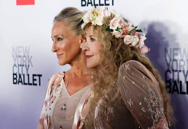 Sarah Jessica Parker and Stevie Nicks arrive on the red carpet at the New York City Ballet 2026 Fall Fashion Gala at David H. Koch Theater, Lincoln Center on Thursday, October 1, 2026 in New York City.  NYP20261001103 JOHNxANGELILLO