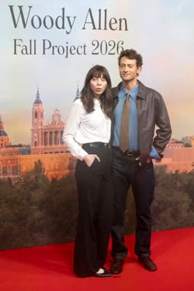 Woody Allen and Peter Vives at the official reception marking the start of filming for the Woody Allen Fall Project 2026 at the Teatros del Canal in Madrid, October 1, 2026 Foto:xDyDxFotografosx xFuturexImagex woody_6017