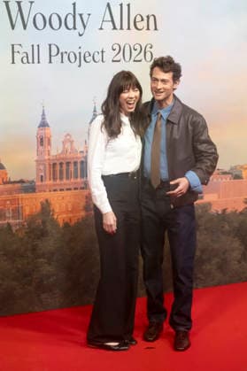 Woody Allen and Peter Vives at the official reception marking the start of filming for the Woody Allen Fall Project 2026 at the Teatros del Canal in Madrid, October 1, 2026 Foto:xDyDxFotografosx xFuturexImagex woody_6019