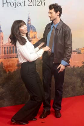 Woody Allen and Peter Vives at the official reception marking the start of filming for the Woody Allen Fall Project 2026 at the Teatros del Canal in Madrid, October 1, 2026 Foto:xDyDxFotografosx xFuturexImagex woody_6030